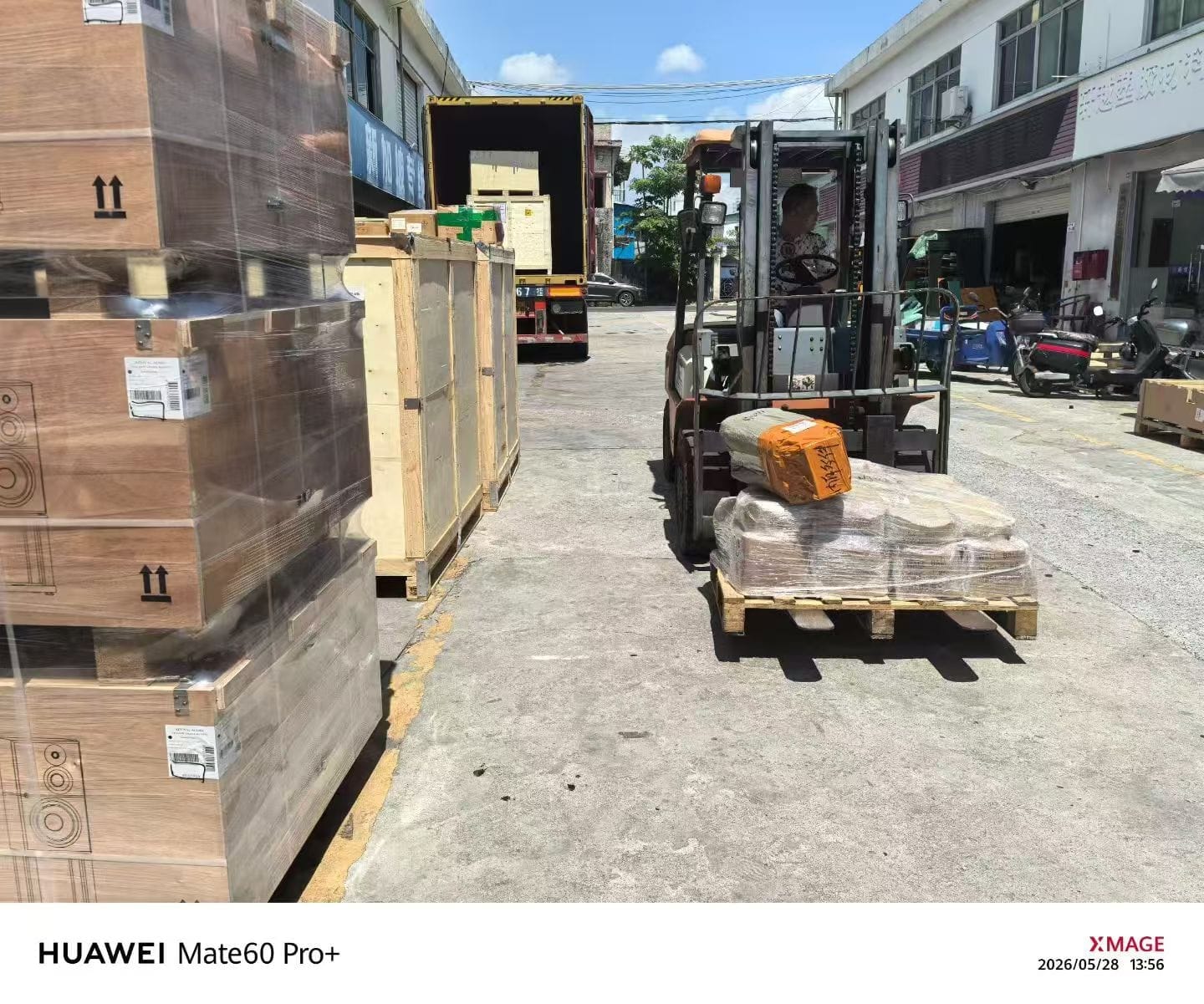 Forklift in action