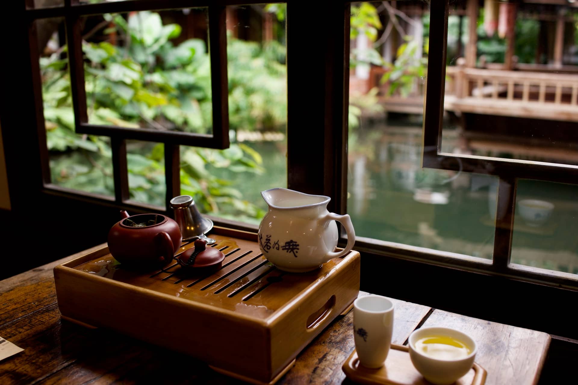 Traditional teahouse window
