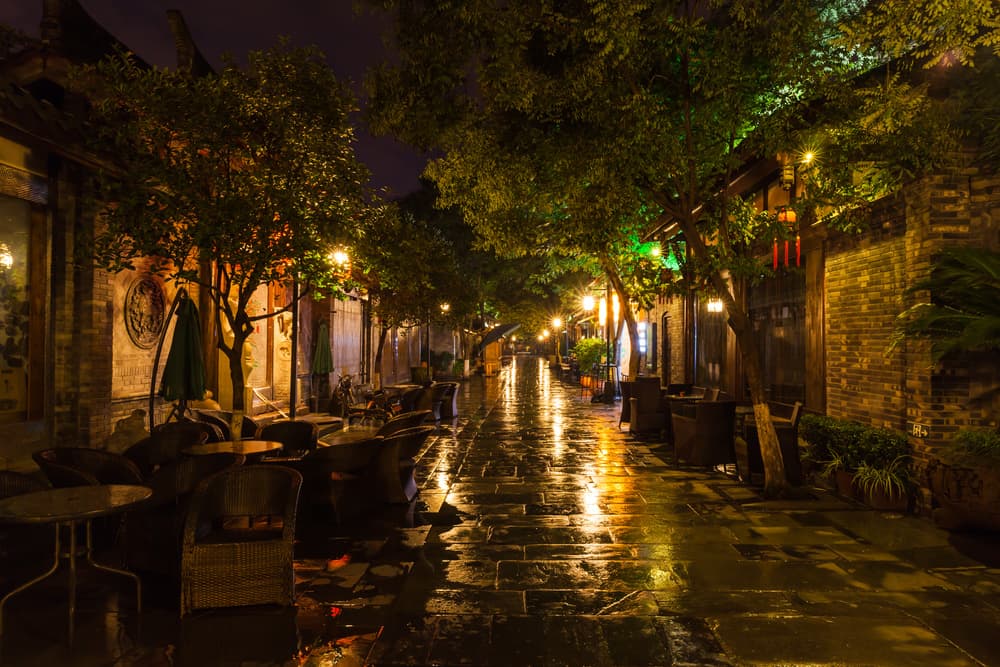 Alley night scene